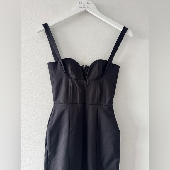 HOUSE OF CB NEW Bellisima Black Midi Dress XS - Picture 6 of 6